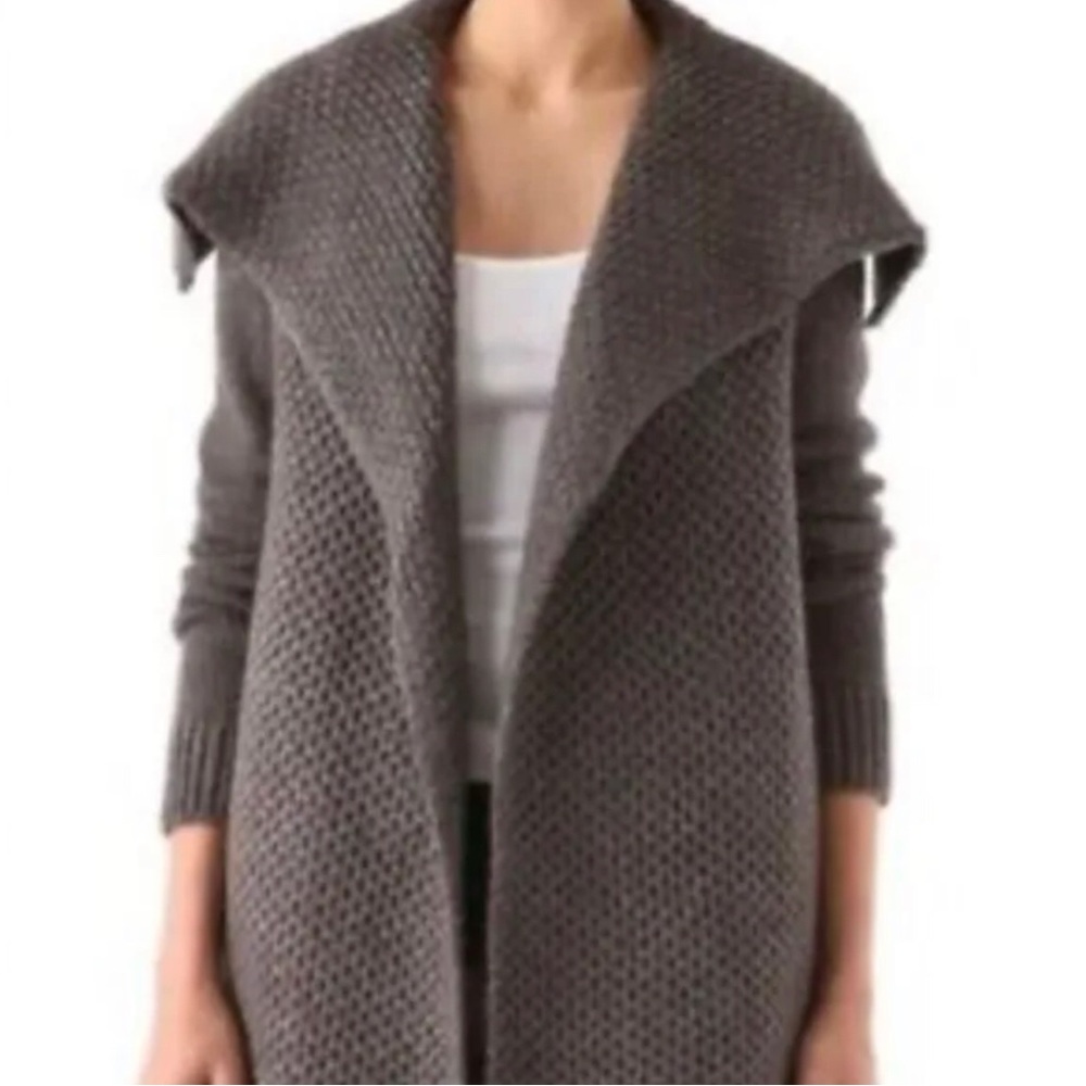 Vince Grey honeycomb long yak wool sweater XS